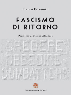 cover image of Fascismo di ritorno